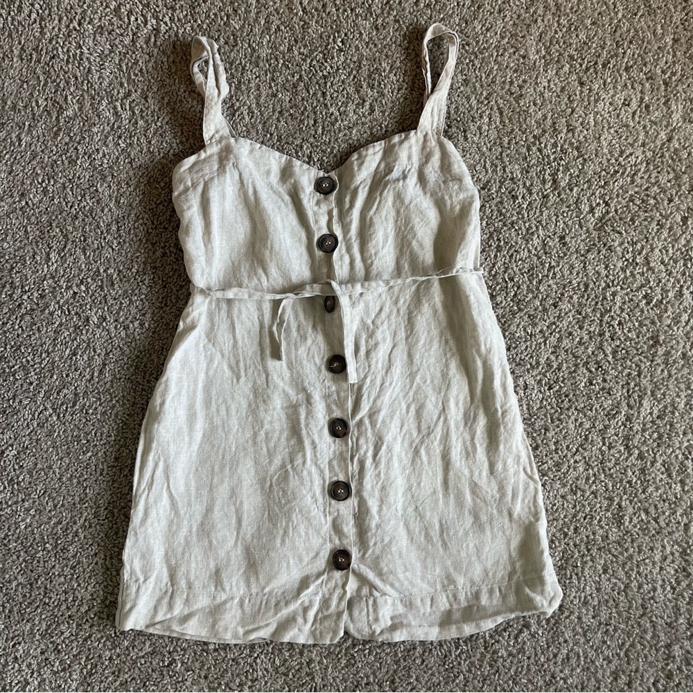 Reformation 100% Linen Button Front Blouse